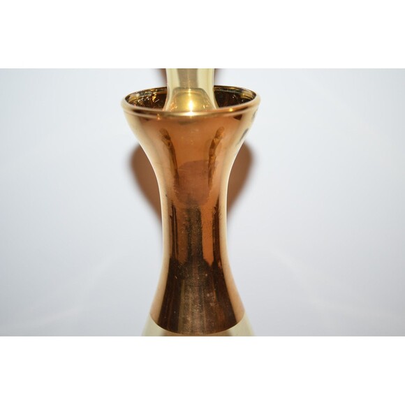 Vtg Murano Venetian Art Glass Decanter Cordial Glass set gold Barware flaws - Picture 5 of 16